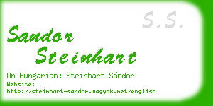 sandor steinhart business card