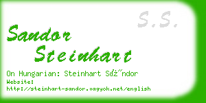 sandor steinhart business card
